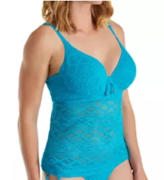 Sundance Underwire Padded Tankini Swim Top Deep Ocean 30GG