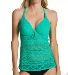 Sundance Underwire Padded Tankini Swim Top Jade 30D