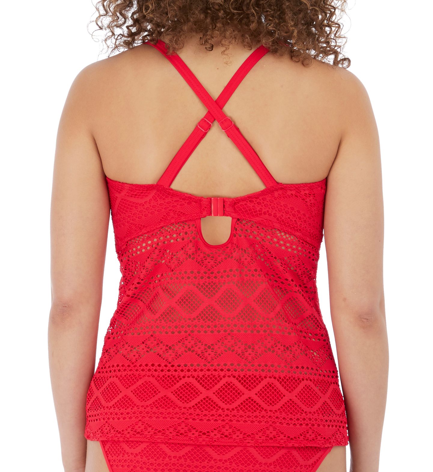 Freya Sundance Underwire Padded Tankini Swim Top Red 30E  - Image 2