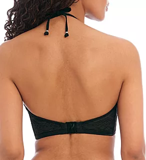 Sundance Underwire Padded Hi-Neck Crop Swim Top