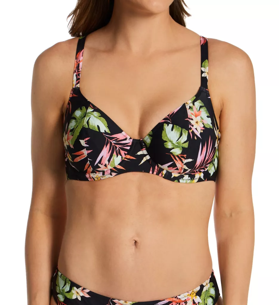 Savanna Sunset UW Plunge Bikini Swim Top Multi 28D
