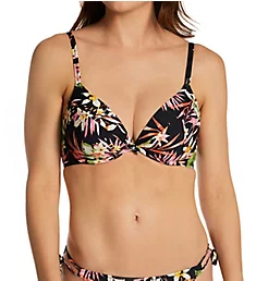 Savanna Sunset Underwire Plunge Bikini Swim Top Multi 30E