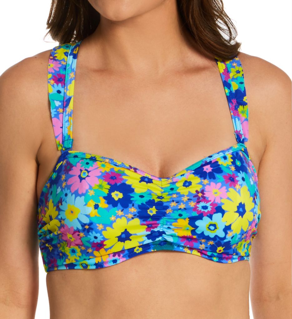 Freya Garden Disco Underwire Bandeau Bikini Swim Top Multi 30F  - Image 1