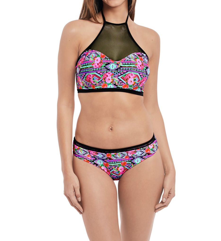 Texas Rose Underwire High Neck Crop Swim Top-cs2