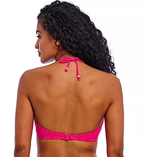 Nomad Nights Underwire Halter Bikini Swim Top Fuchsia 38DD