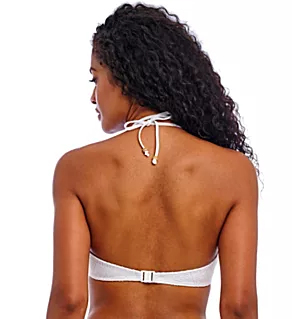 Nomad Nights Underwire Halter Bikini Swim Top White 36F