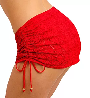 Nomad Nights Skirted Bikini Brief Swim Bottom Lava XL