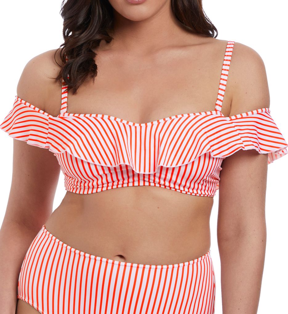 Totally Stripe Underwire Bardot Bikini Swim Top