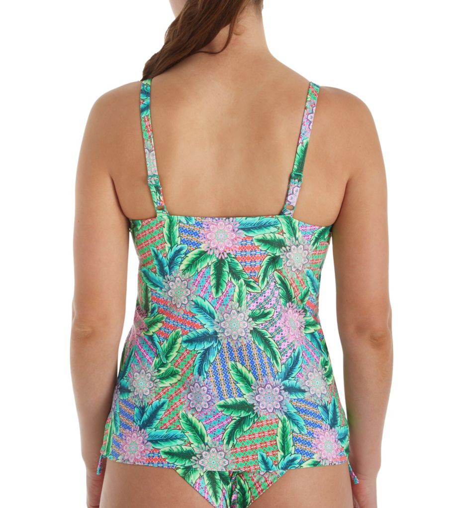 Zamba Underwire Plunge Tankini Swim Top-bs