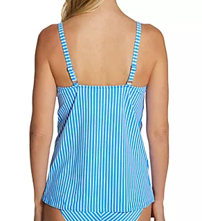Beach Hut Non Padded Plunge Tankini Swim Top