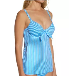 Beach Hut Non Padded Plunge Tankini Swim Top