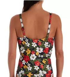 Tiki Bar Underwire Plunge Tankini Swim Top