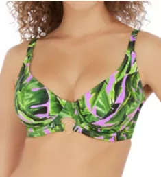 Jungle Oasis Underwire Bikini Swim Top Cassis 28D