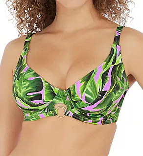 Jungle Oasis Underwire Bikini Swim Top Cassis 30F