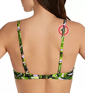 Jungle Oasis Underwire Bikini Swim Top Cassis 30F
