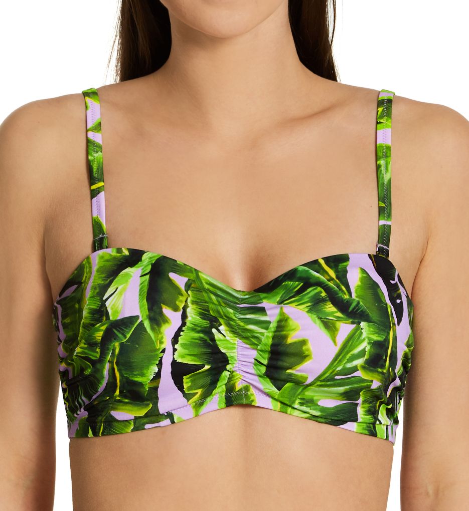 Jungle Oasis Underwire Padded Bandeau Swim Top-fs