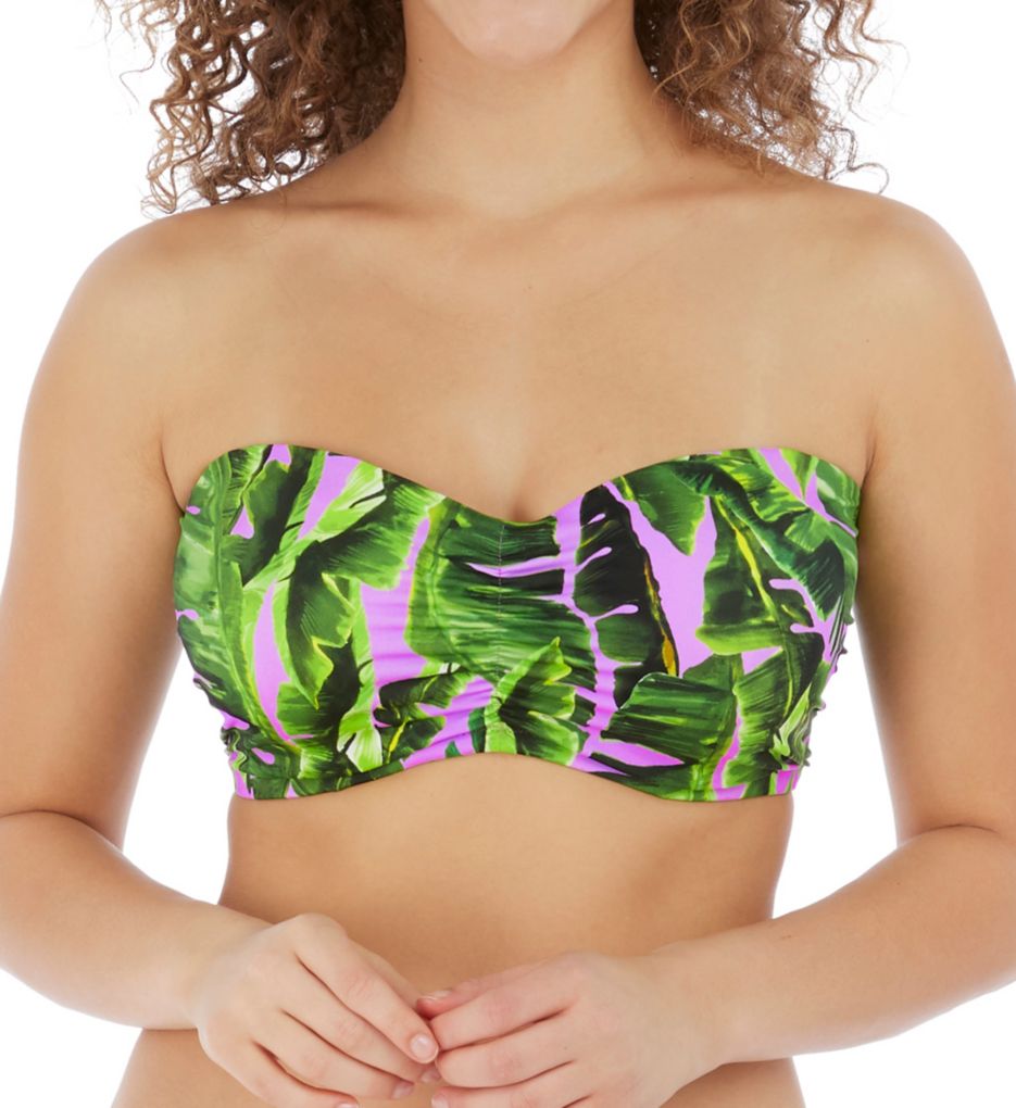 Jungle Oasis Underwire Padded Bandeau Swim Top-gs