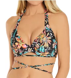 Wild Daisy Banded Halter Underwire Swim Top