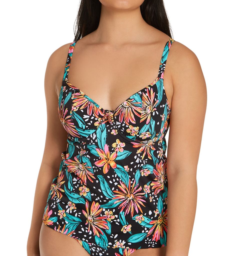 Wild Daisy Underwire Plunge Tankini Swim Top-gs