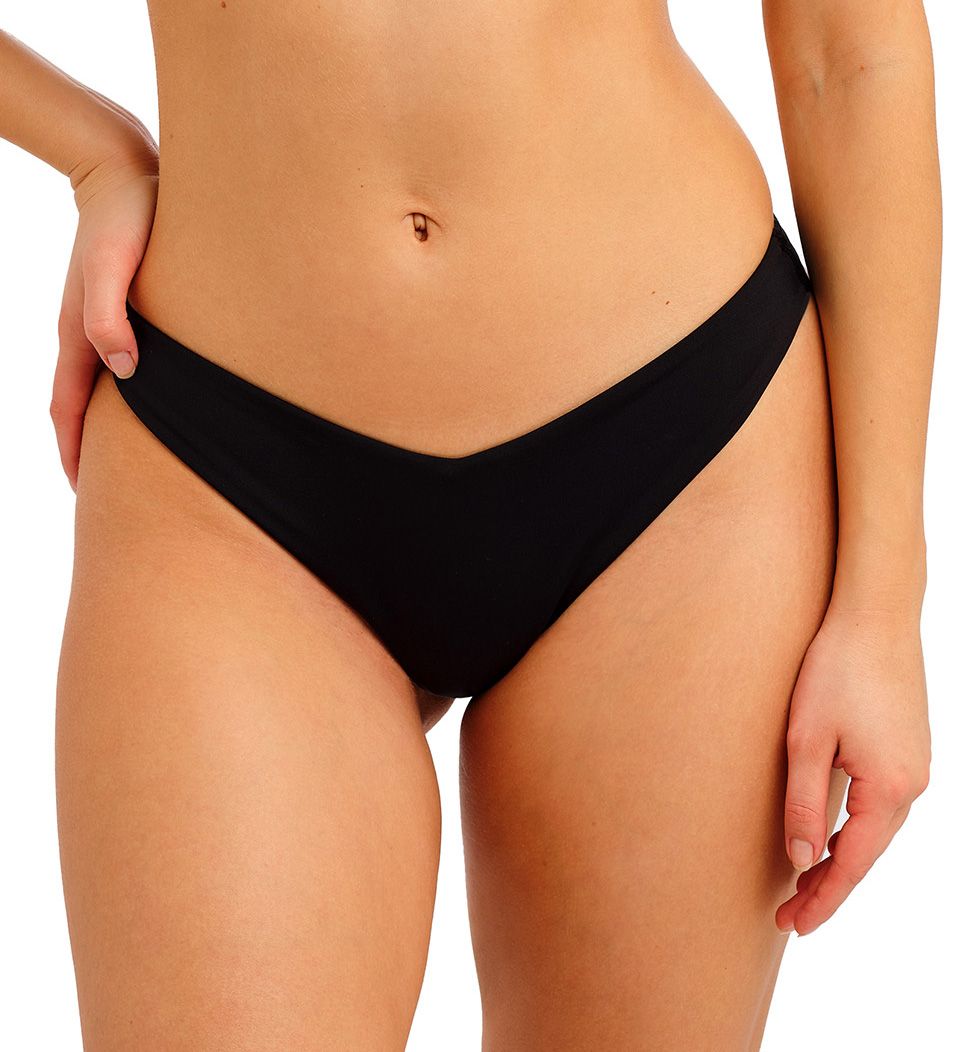 Freya Jewel Cove Brazilian Swim Bottom Plain Black 2X  - Image 1