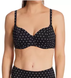 Jewel Cove UW Sweetheart Padded Bikini Swim Top Black 30H