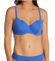 Jewel Cove UW Sweetheart Padded Bikini Swim Top Plain Azure 30D