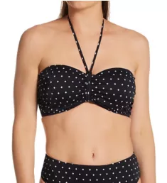 Jewel Cove Underwire Padded Bandeau Swim Top Black 30C