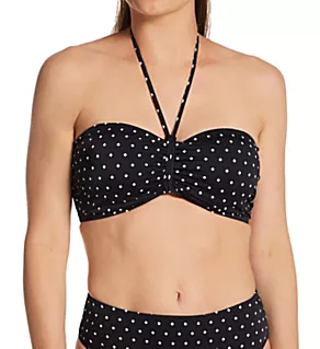 Jewel Cove Underwire Padded Bandeau Swim Top Black 30D