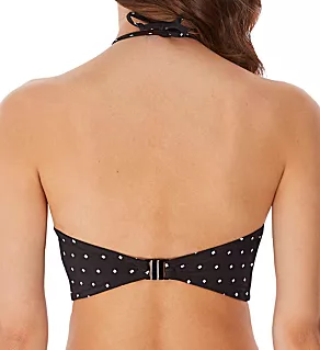 Jewel Cove Underwire Padded Bandeau Swim Top Black 30D