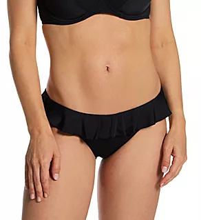 Jewel Cove Italini With Frill Swim Bottom Plain Black L