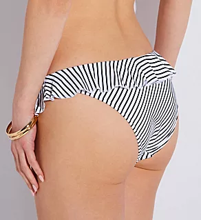 Jewel Cove Italini With Frill Swim Bottom Stripe Black XS