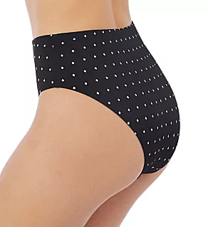 Jewel Cove High Waist/Leg Brief Swim Bottom Black L