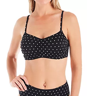 Jewel Cove Concealed Underwire Bralette Swim Top Black 30D