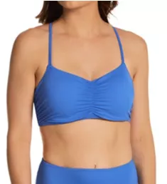 Jewel Cove Concealed Underwire Bralette Swim Top Plain Azure 30DD