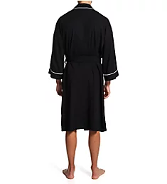 100% Polyester Waffle Kimono Robe Black O/S