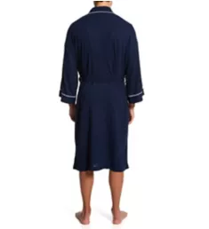 100% Polyester Waffle Kimono Robe Navy O/S