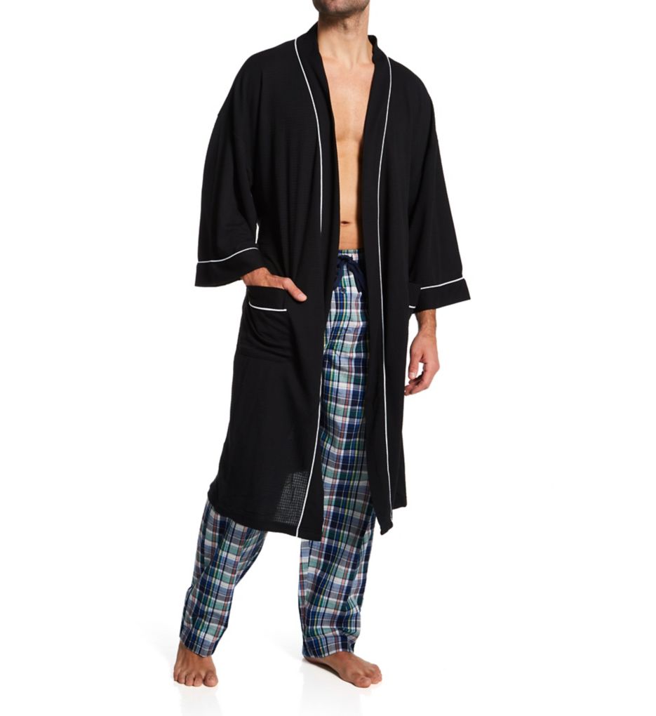 100% Polyester Waffle Kimono Robe-cs6