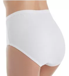 Ladies White Cotton Brief Panties - 10 Pack