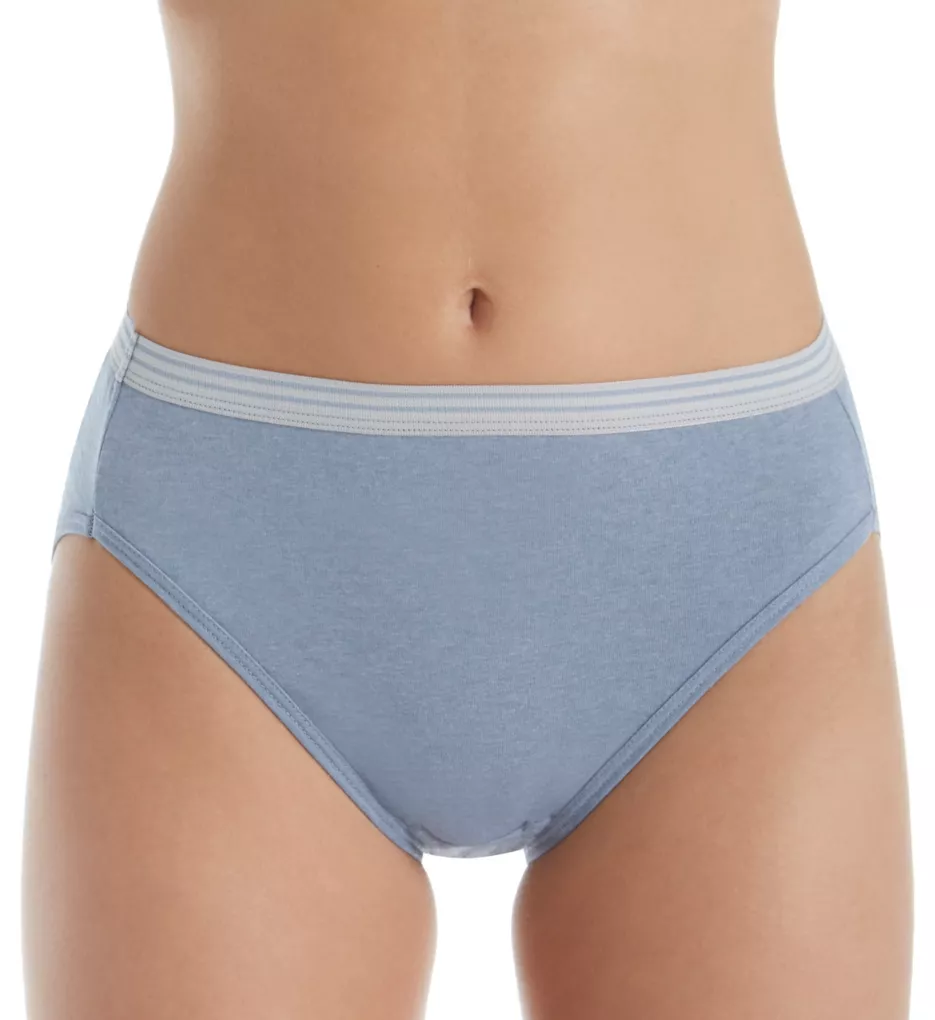 Fruit Of The Loom Cotton Heather Hi-Cut Panty - 10 Pack 10DHICH - Image 1