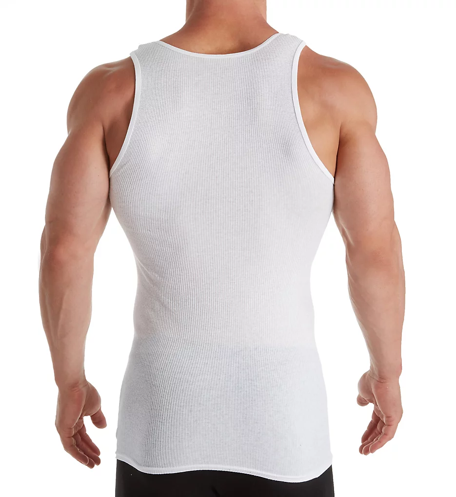 Mens Core 100% Cotton White A-Shirts - 3 Pack