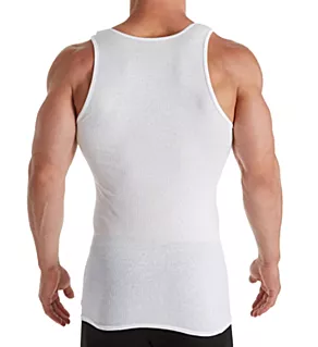 Mens Core 100% Cotton White A-Shirts - 3 Pack
