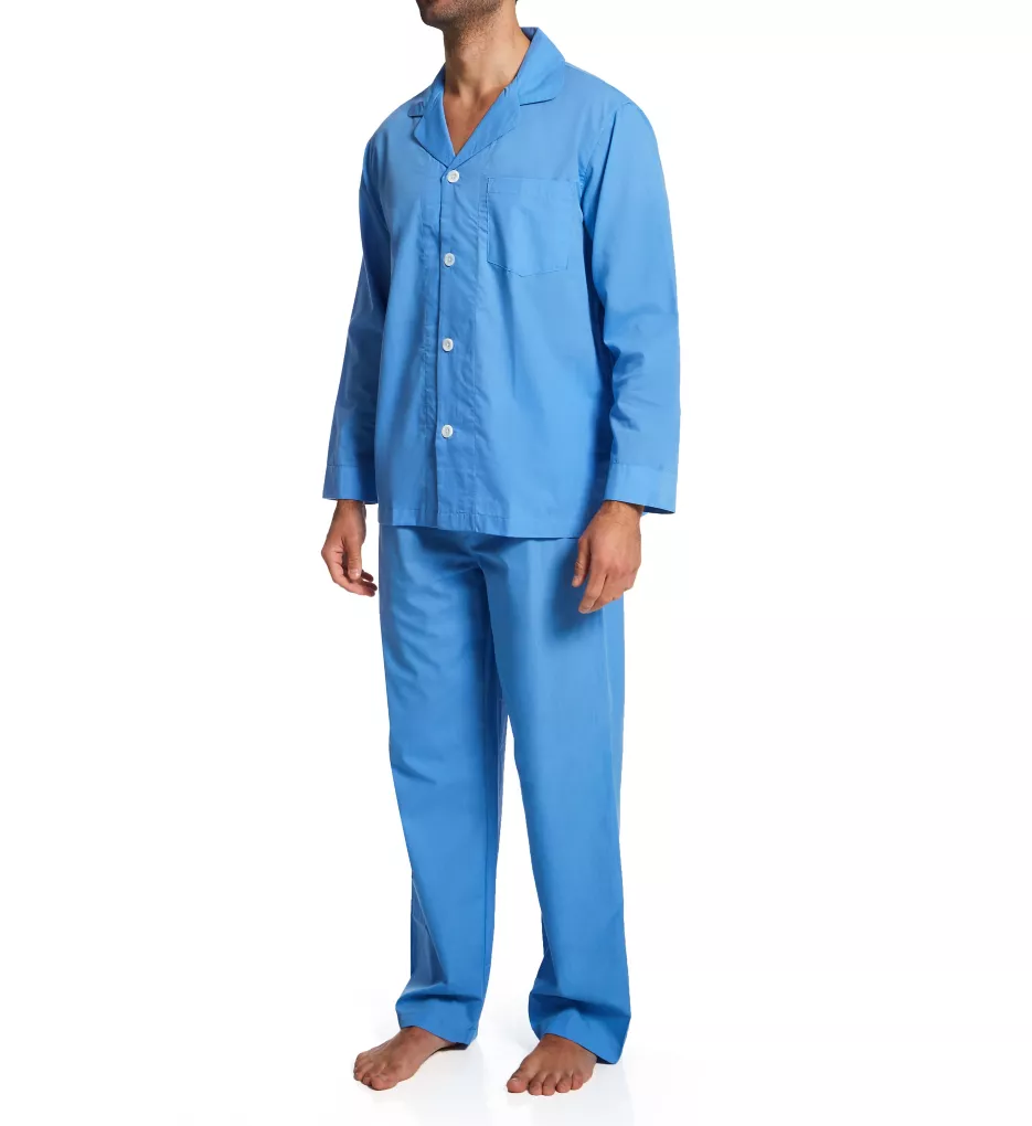 Long Sleeve Woven Pajama Pant Set Fnhbe S