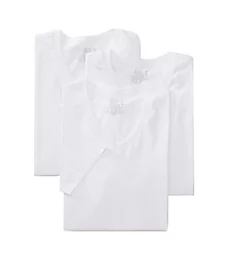 100% Cotton Stay Tucked V-Neck T-Shirts - 3 Pack