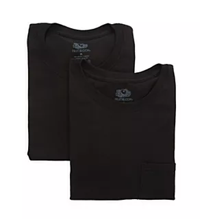 Eversoft Short Sleeve Pocket T-Shirt - 2 Pack Black Ink XL