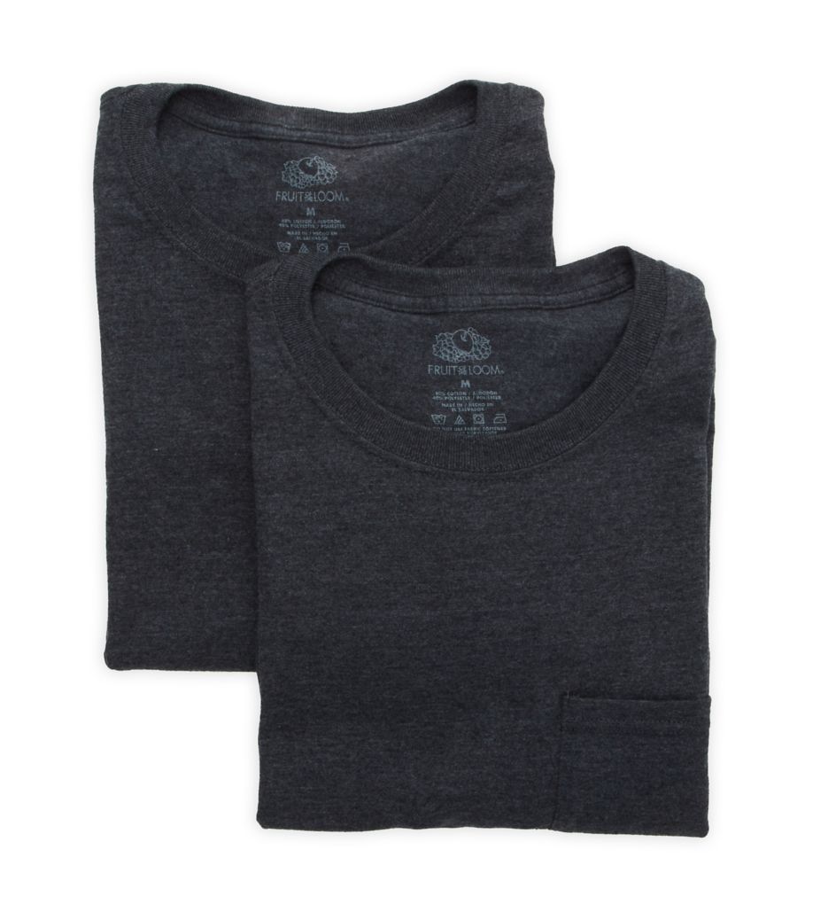 Fruit of the loom t deals shirts mens black pocket t-shirts