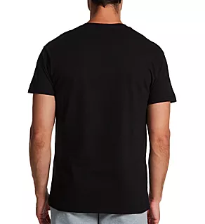 Eversoft Breathable Cotton Crew Neck Tee - 2 Pack Black Ink L