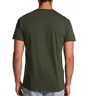 Eversoft Breathable Cotton Crew Neck Tee - 2 Pack Military Green XL