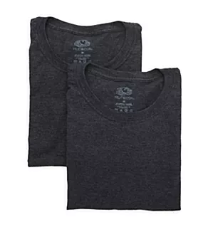 Big Man Eversoft Cotton Crew Neck T-Shirt - 2 Pack Black Heather 4XL