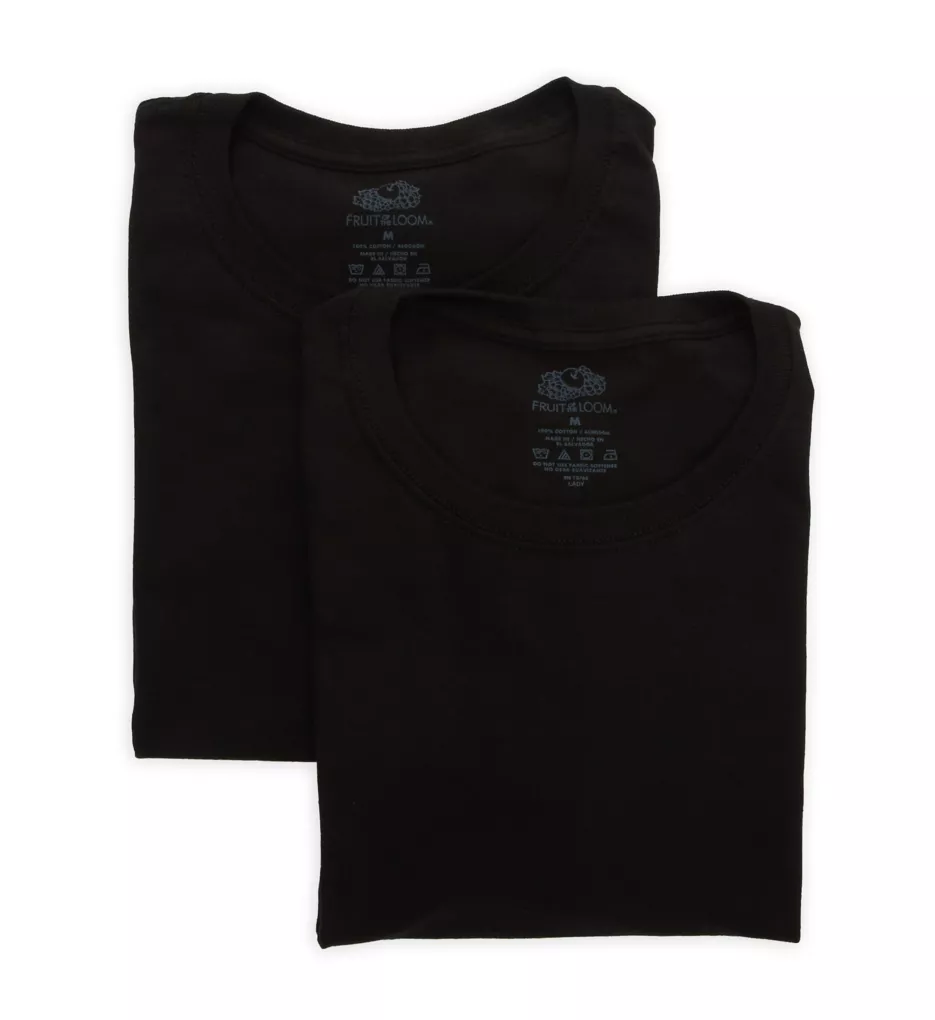 Big Man Eversoft Cotton Crew Neck T-Shirt - 2 Pack Black Ink 2XL