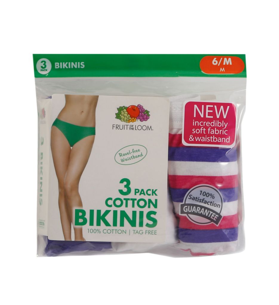 Women's Fruit of the Loom Signature 100% Cotton 7-pack Bikini